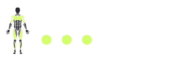 La complicazione larga: la figura con i muscoli della settimana, Gambe prossimo, 48 serie e un punto per ogni giorno allenato, da lunedì a mercoledì. Dati di esempio.