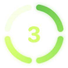 Die kleine Ring-Komplikation: ein Ring, gefüllt für 3 Tage diese Woche, mit einer 3 in der Mitte. Beispieldaten.